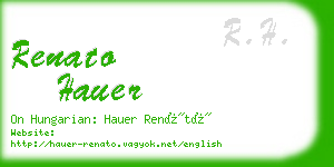 renato hauer business card